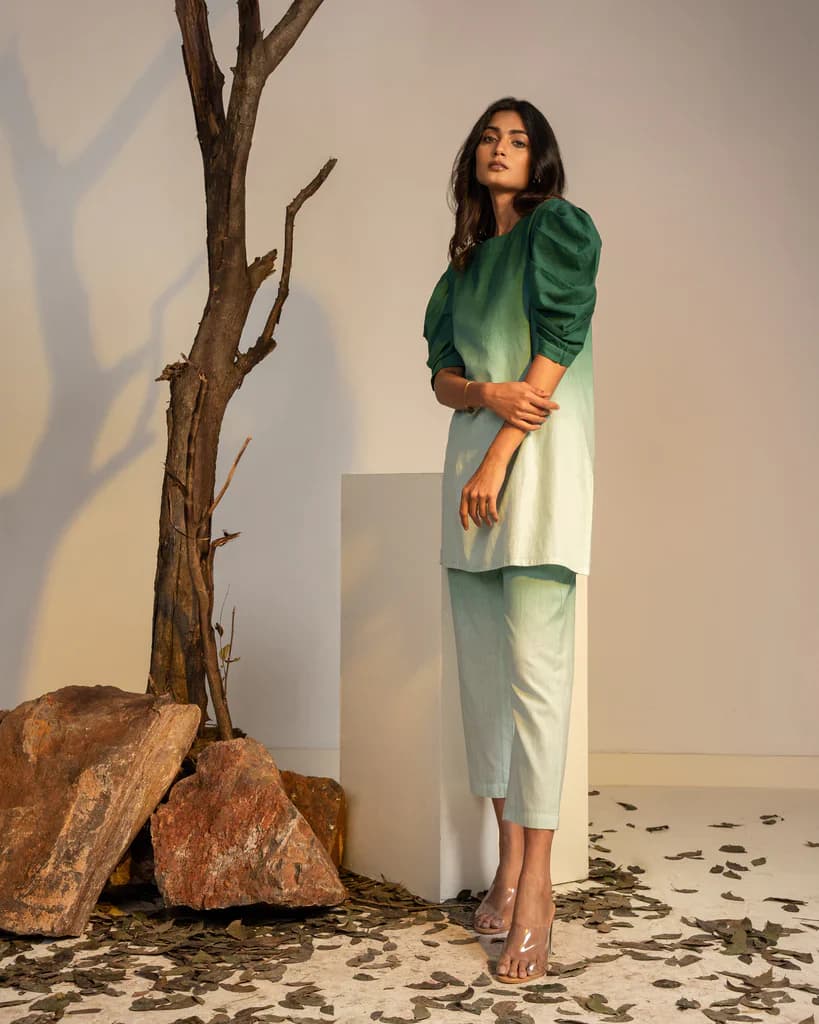 Green Ombre Coord Set